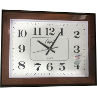 康巴丝 挂钟 钟表 创意客厅时钟方形 -XX