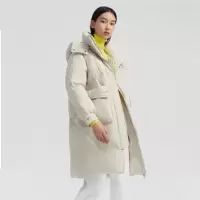 尤尼克斯(YONEX)B00145252羽绒服女中长款2020年新款可拆卸帽通勤保暖外套