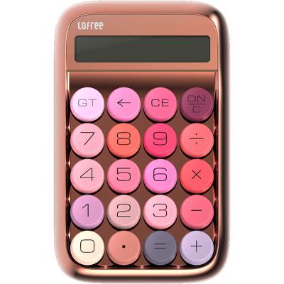 洛斐(Lofree)玫瑰金糖豆计算器 办公用品学生财务会计可爱桌面 机械轴轴体计算机