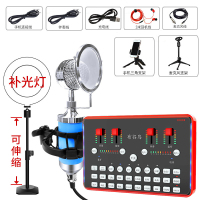布谷鸟 手机电脑通用快手直播声卡套装 E20声卡套装四D(声卡+奶瓶麦+桌面支架+桌面补光灯)