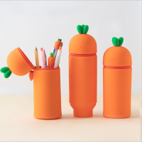 一正文具YZ5268立式胡萝卜硅胶笔袋 syz