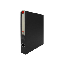 永得利 HQ809A 3.5寸 A4 磁钮/顶夹/冲孔PVC档案盒资料盒文件盒 黑蓝
