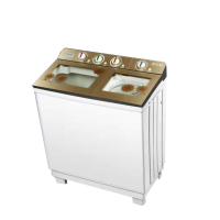 志高(CHIGO) 13公斤容量 家用半自动双桶双缸波轮洗衣机 茶色透明