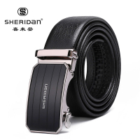 喜来登(XILAIDENG) NL160955S 男款皮带 牛皮 自动扣 高档锌合金 110-130cm 黑色单个装