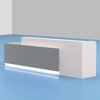 公司前台接待台简约现代前台桌培训机构服务台服装店迎宾台柜台吧台超市收银台 3000*600*1050