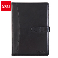 齐心 C5808插扣式皮面笔记本 25K/114张 黑色(五本装)