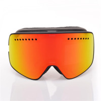 专业滑雪护目镜 柱面磁铁双层防雾防风镜 可卡近视护目镜 一副价