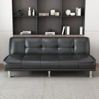 沙发床 多功能沙发两用小户型1.8米沙发可折叠双人办公沙发椅三人位懒人沙发S21 1.8m黑色款