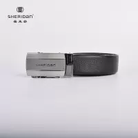 喜来登(XILAIDENG) NL71061S皮带男士牛剖层皮 高端锌合金 天地盖礼品盒 板扣裤带皮带 黑色单个装