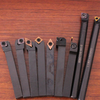 9件套数控车刀套装12mm数控小车刀杆刀片仪表车床机夹小车刀 刀杆+刀片（A）
