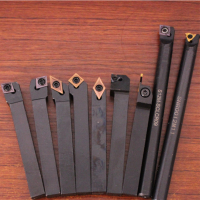 9件套数控车刀套装12mm数控小车刀杆刀片仪表车床机夹小车刀 刀杆+刀片（C）