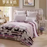 罗莱家纺 花开绚烂法兰绒毯 毯子办公室用家用 180*200cm
