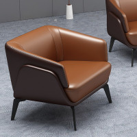 办公家具简约办公沙发沙发创意沙发商务接待休闲沙发新款 西皮单人位