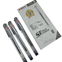 晨光(M&G)大赏ST针爽系列针管签字笔中性笔水性笔 黑色  ST针管拔帽款 0.38mm 12支装