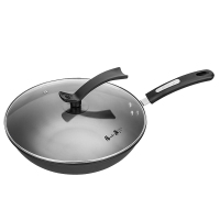 张小泉 精铁炒锅炒菜锅32cm 无涂层万家简品精铁锅