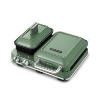 摩飞 早餐机多功能轻食机 家用三明治煎烤机电饼铛面包机华夫饼机MR9086薄荷绿