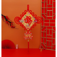 新款客厅中号福字中国结过年挂件春节用品新年挂饰中国结(款式可选)2个/组