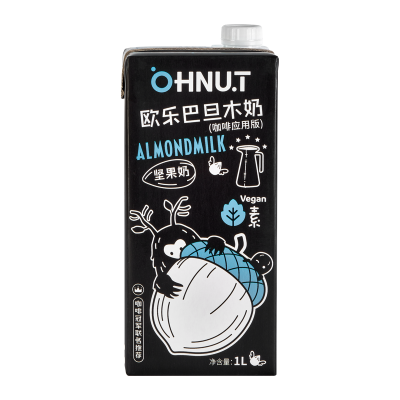 欧乐（OHNUT）咖啡应用版1L*10无糖坚果奶巴旦木植物蛋白饮料杏仁露燕麦早餐健身素食