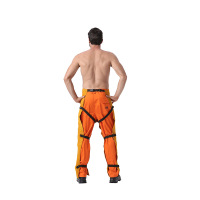 友盟(AP)金黄色单前幅皮裤L