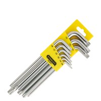 史丹利(STANLEY)9件套长L形中孔花形扳手TT10-TT50 ZM