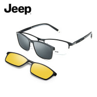 Jeep正品光学镜框男偏光太阳镜夹片近视眼镜架磁吸夜视套镜JEEPT7036