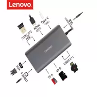 联想 拓展坞线材LX0801 灰色(type-c扩展坞[11合1] 转换器