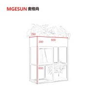 麦格尚 北欧餐厅隔断花槽置物架铁艺展示架花架室内落地装饰架玄关隔断架