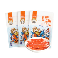 海狸先生原味 蟹柳蟹肉海鲜即食小吃肉干肉脯海味零食90g*4 4袋价