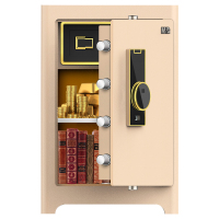办公3C认证触控保险柜 指纹/密码防盗保险箱 办公/家用防盗保管箱(高62cm) 香槟色AEQ96791