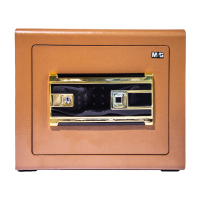 办公摩卡金时尚指纹保险箱 高31cm ABS密码保管柜 防盗保管箱 单个装AEQN8969