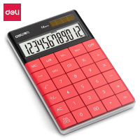 1589时尚计算器 轻薄机身平板按键桌面计算机 办公用品 红色