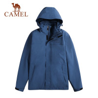 骆驼(CAMEL) 户外男款防风防水抗菌三合一冲锋衣登山外套 A0W218165 绛蓝 男 XXXL