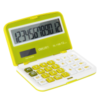 1209/1109A计算机糖果色太阳能双电源8/12位显示时尚办公便携财务专用计算器 12位迷你掌上计算机1109A绿色