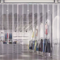 航海牌 水晶浴室皮门帘 002 PVC软门帘 超透明白