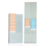 永益 YY50 固定胶卡架卡座考勤架考勤卡卡槽50位 灰色