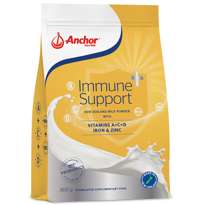 安佳Immune Support进口成人益生菌奶粉全脂袋装800g 成人奶粉 进口奶粉 进口全脂成人奶粉 学生奶粉