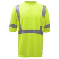 / 美安明 夏季透气反光圆领短袖 道路安全反光 衣工作速干衣