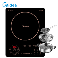 美的(Midea)电磁炉 家用火锅炉恒匀火2200W大火力滑控电磁灶四重防水 C22-RH2268(附赠火锅厨具)