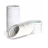 得力30400棉纸双血胶带9mm*10y 得力棉纸双面胶带 双面胶