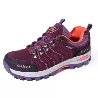 骆驼(CAMEL) 户外情侣款徒步鞋透气耐磨秋冬防滑减震休闲鞋女鞋 A833036133 紫/黑/冷桔 女 35