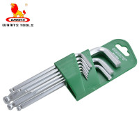 威力狮（wynn‘s） 9件套特长铬钒钢公制球头型内六角扳手 六角螺丝刀内六角扳手组套 W0199A