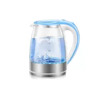 得力(deli) M 高硼硅玻璃电热水壶 电热水壶玻璃热水壶玻璃电水壶玻璃水壶 DB 蓝色