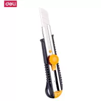 得力/DELI 2044 金属美工刀 旋钮锁定功能尾部可折
