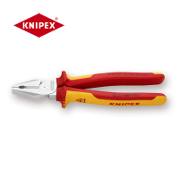 凯尼派克(KNIPEX)02 06 225 绝缘省力型钢丝钳 九寸 镀铬 绝缘双色手柄 225mm 切割类工具 钢