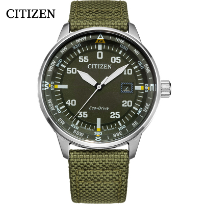 西铁城(CITIZEN)复古休闲军旅风男表BM7390-22X