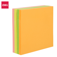 得力21513记事贴便利贴粘性便签纸(混)76mm*76mm(混色 200页/包)单本装