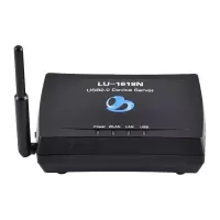隆豹 LU-1618N 局域网打印服务器,有线或无线共享打印扫描,单口USB打印共享器 黑色