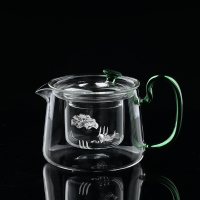 至作(ZHIZUO) 小荷叶+鱼 玻璃茶壶耐热加厚 500-599ml