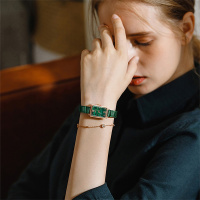 CaldiceKris（中国CK）复古孔雀石方形小绿表CK-19033