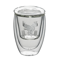 至作(ZHIZUO) 雄鹰展翅 茶水分离过滤耐热双层杯 250ML